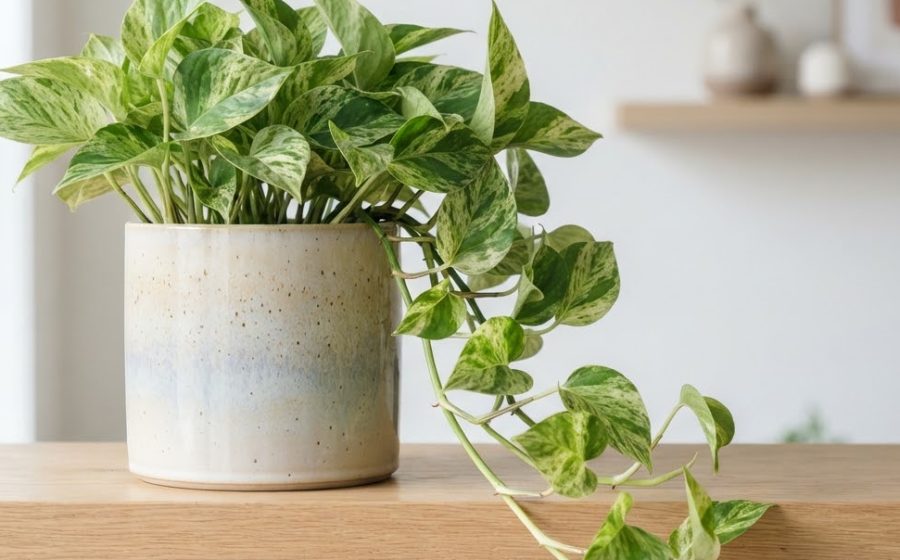 Money Plant in Ceramic Pot — alternate view